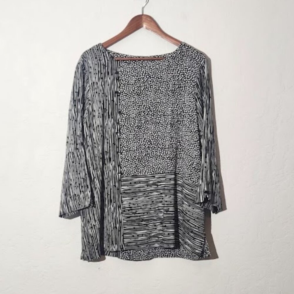 Ali Miles Women's Lagenlook Artsy Blouse in size XL